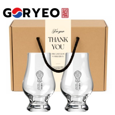 한국전통 K컬쳐 고려청자 위스키잔 노징글라스 양주 니트잔 170ml 2P 기프팅