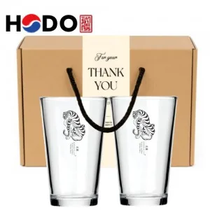 한국전통 K컬쳐 호랑이 맹호도 샤이닝 글라스컵 480ml 2P 기프팅