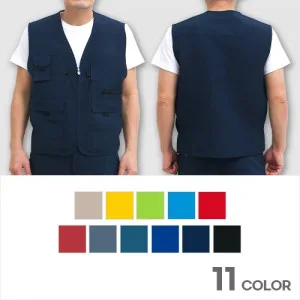 오피셜 스태프 포켓 조끼 남성 여성 단체행사 유니폼 M-3XL