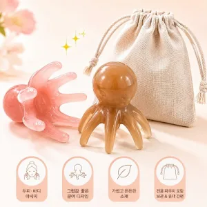 문어 괄사 마사지 두피 괄사 헤드마사지 얼굴괄사 목괄사 바디마사지 셀프 지압 마사지기
