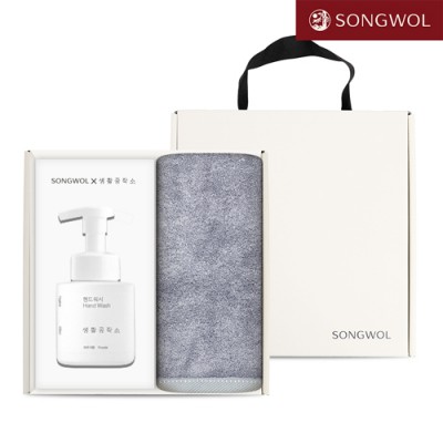 송월 핸드워시 기프트세트 07 (솔리드 뱀부무지 200g 1P + 생활공작소250ml 1P)