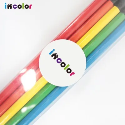 incolor 투명케이스 5본입 비비드 육각 (2B) 연필