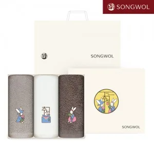 송월 2026 달이별이 복토끼 추석 타올 150g 3P