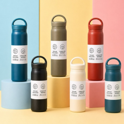 5컬러 스텐304 손잡이 텀블러 350ml 500ml 보온보냉 보온병 보냉병 물병 미니