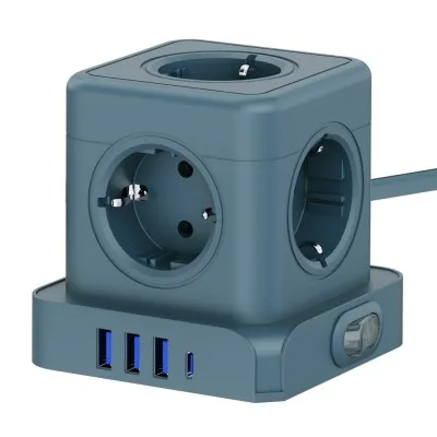 티메코 TMC-10 20W 고속충전 5구 멀티탭 큐브 디자인 4000W 고용량 C타입 USB 4포트