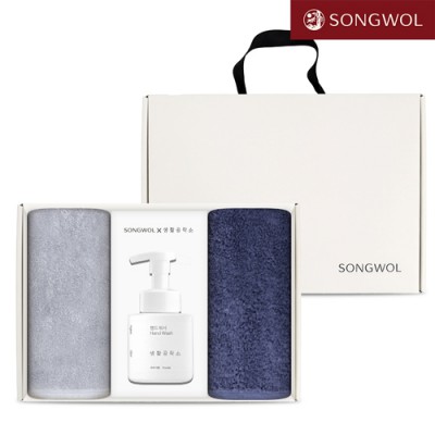 송월 핸드워시 기프트세트 10-1 (항균 코마40수무지 180g 2P + 생활공작소250ml 1P)