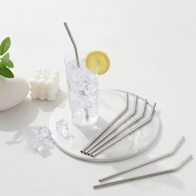 커브형 스텐 빨대 다회용 21cm 23cm
