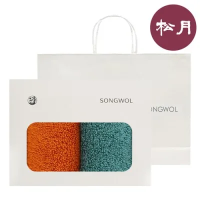 송월타월 뱀부 200G 2매입 오픈박스 세트 + 쇼핑백