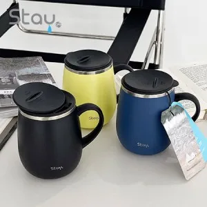 스테이24 코지 이중진공 뚜껑 핸드머그 460ml