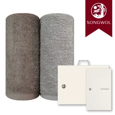 송월타올 뉴컬러무지 150g (30수/40*80cm) 2매입 선물세트(박스+쇼핑백 포함)