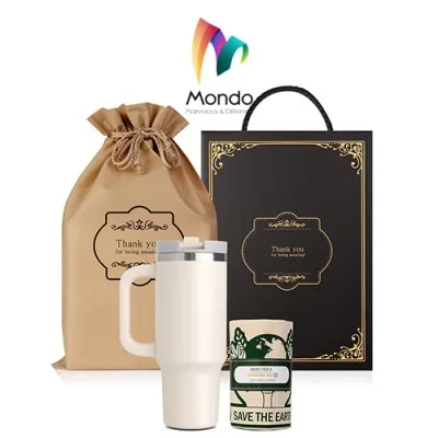 MONDO몬도 텀블러 선물세트 890ML 핸들텀블러 1개+에코백1개 기프트세트