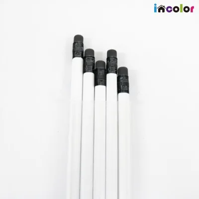 incolor 투명케이스 5본입 화이트 육각 연필 (2B)