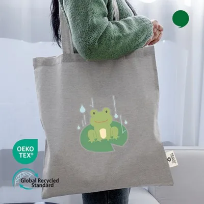 오코텍스리사이클_그레이 컬러라이트에코백(38cm*42cm)