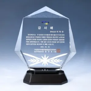 우드 조각 크리스탈 상패 8) 210-2