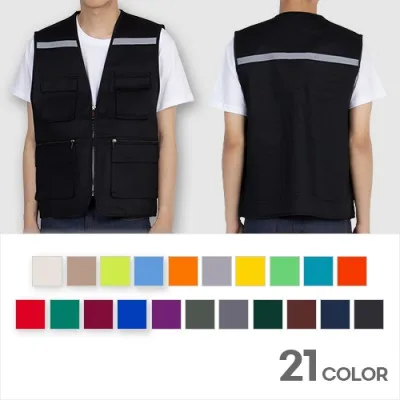 반사 안내 스태프조끼 남성 여성 안전 행사 유니폼 L-3XL