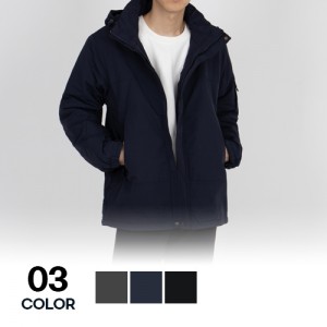 야간반사 안전 방한 점퍼 남녀공용 폴라폴리스 안감 탈부착후드 S-4XL