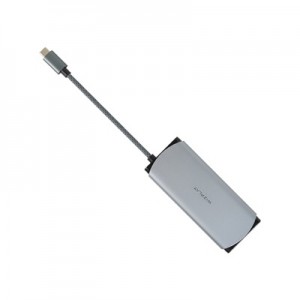 6 IN 1 멀티 USB허브 USB3.2 Gen2 10G HDMI 유선기가랜 PD 100W