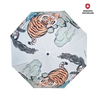 몽크로스 호랑이 2단 반자동 우산