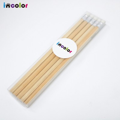 incolor 투명케이스 5본입 네츄럴 육각 연필 (B)
