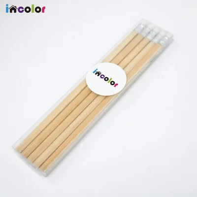 incolor 투명케이스 5본입 네츄럴 육각 연필 (B)