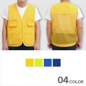 썸머 등망사 현장조끼 남성 여성 통풍 작업 유니폼 M-3XL