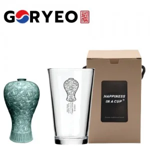 한국전통 K컬쳐 고려청자 샤이닝 글라스컵 480ml 1P 기프팅
