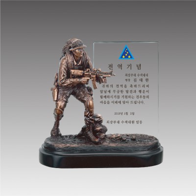 G5127_ 레진 군인 유리인쇄판