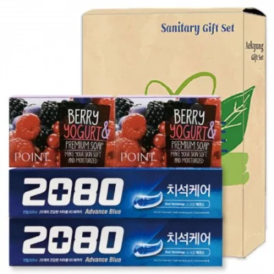 애경위생세트 2호(2080치약*2p,포인트비누*2p)