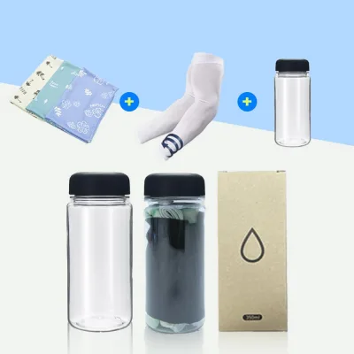 패턴 쿨타올 + 국산 일반 밴딩 쿨토시 + 보틀 350ml SET