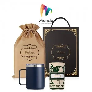 MONDO몬도 텀블러 선물세트 360ML 스텐머그컵 1개+에코백1개 기프트세트