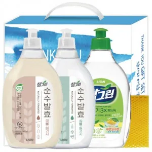 참그린 식물용기+곡물용기+녹차용기+망사수세미 선물세트