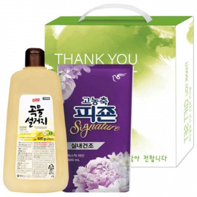 애경곡물설거지용기.피죤리필 선물세트