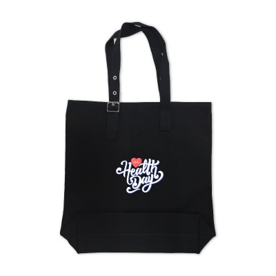 (Canvas Family) 아일렛 버클 포인트 에코백 블랙