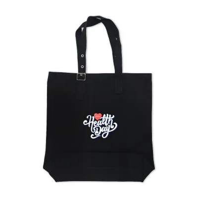 (Canvas Family) 아일렛 버클 포인트 에코백 블랙