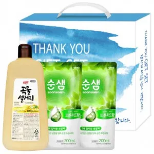 애경곡물설거지용기.순샘리필2p 선물세트