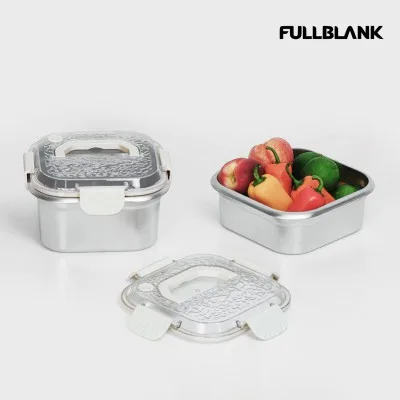 풀블랭크 멀티 킵 스텐밀폐용기 1800ml + 2300ml 2종