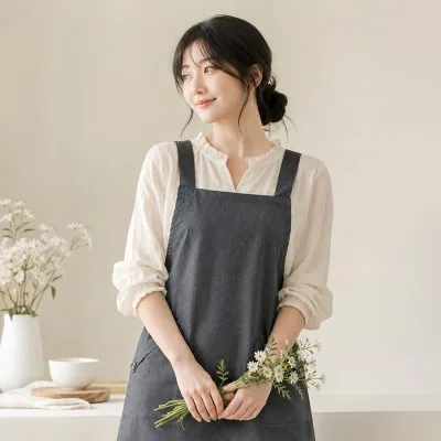 뉴에이커 모던스타일 포켓 X형 앞치마 SM-AE137