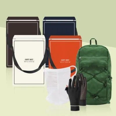 프리미엄 접이식 스포츠 등산 백팩 PMB-01 + 메쉬 터치 쿨 장갑 + 메쉬 귀걸이 쿨 마스크 SET