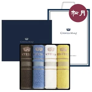 송월타월 C.M 미터 풀패키지 4매입 세트 + 쇼핑백