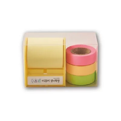 뉴롤 점착 메모 (노랑 1P + 형광 3색 1P)