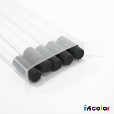 incolor 투명케이스 5본입 화이트 육각 연필 (2B)