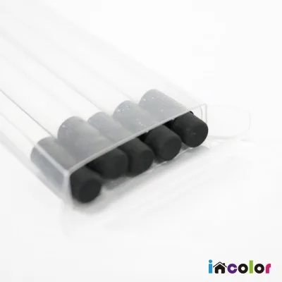 incolor 투명케이스 5본입 화이트 육각 연필 (2B)