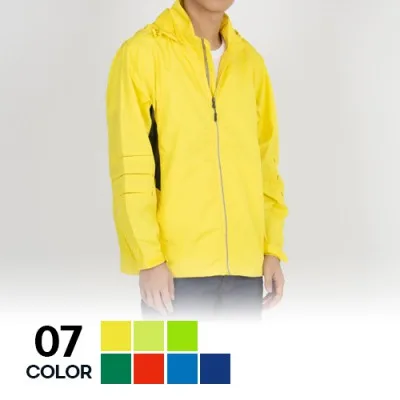 남녀공용 후드 탈부착 배색 바람막이 자켓 단체 유니폼 M~3XL