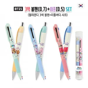 BT21 3색 볼펜+샤프 세트