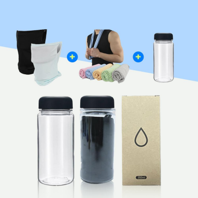 귀걸이 쿨마스크 1개 + 뱀부얀 쿨타올 1개 + 보틀 350ml 1개