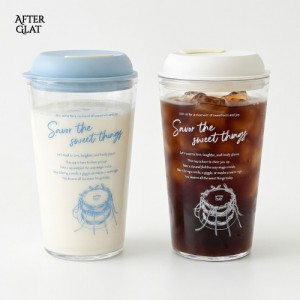 [애프터글랫] 투명스마일 리유저블 텀블러 500ml 1P