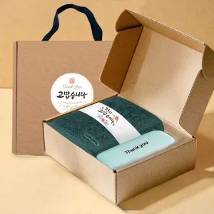송월타올 호텔수건 200G 40수 + 포켓 5단 암막 양우산 선물 세트