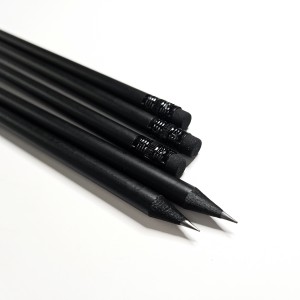 incolor 잘 써지는 무광 흑목 원형 연필 (B)