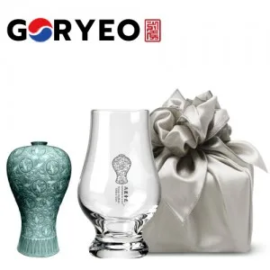 한국전통 K컬쳐 고려청자 위스키잔 노징글라스 양주 니트잔 170ml 1P 기프팅 (보자기 포장)