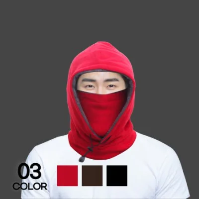 폴라폴리스 후드넥워머 남성 여성 겨울 방한 목도리